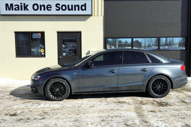 2016 Audi A4 with professional window tint in North Bay